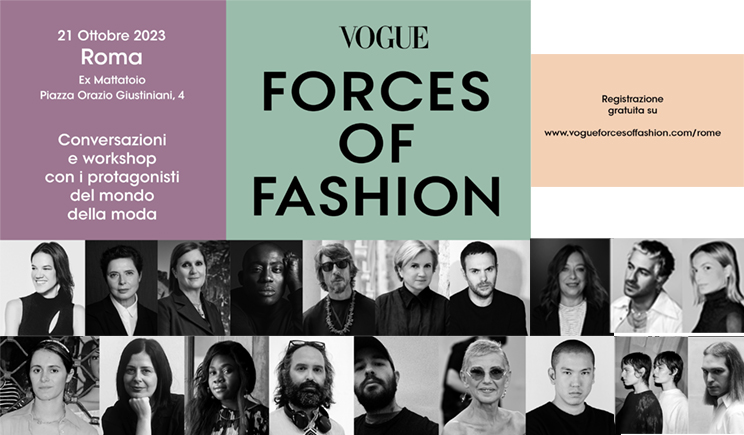 Moda, las fuerzas de la moda de la revista Vogue por primera vez en Roma.  Toda la información
