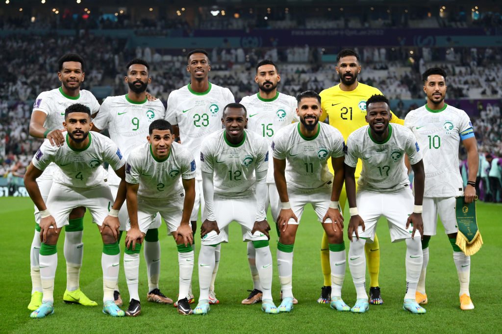 La selección saudita que desafió a México en el Mundial 2022.