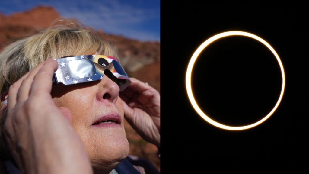 Impresionantes imágenes del eclipse solar anular del 14 de octubre de 2023