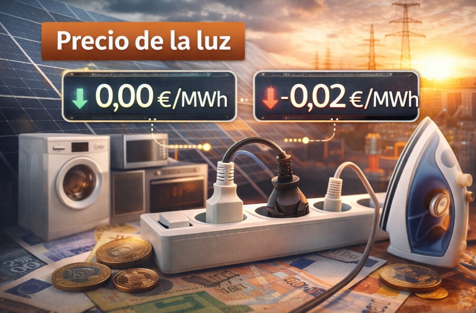 El precio de la luz cae con fuerza este sábado 28 de febrero y deja horas a cero euros e incluso en negativo El precio de la luz cae con fuerza este sábado 28 de febrero y deja horas a cero euros e incluso en negativo